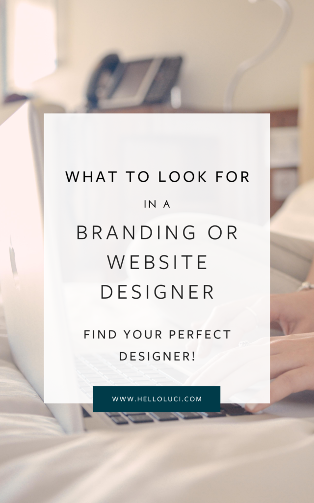 what to look for in a branding or website designer